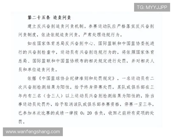 两名外援涉兴奋剂违规事件引发关注中国篮协发布严正回应并公布后续措施